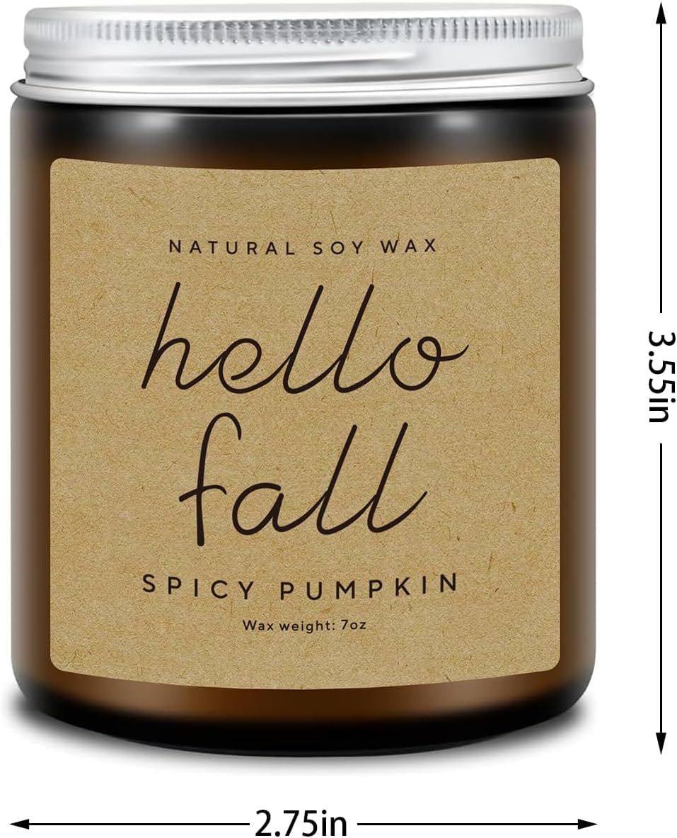 Fall Scented Soy Candle in Glass Jar - Photo 4