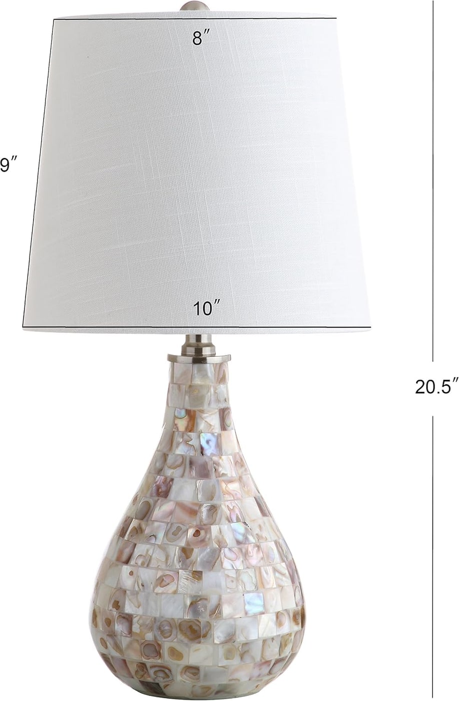 Mona Mini Coastal LED Table Lamp with Mother-of-Pearl Base - Photo 3