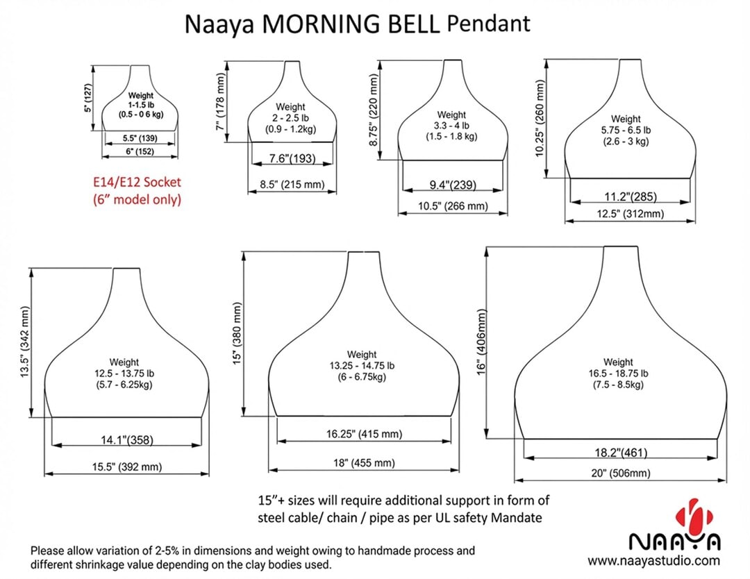 Morning Bell Handmade Ceramic Pendant Light - Photo 4