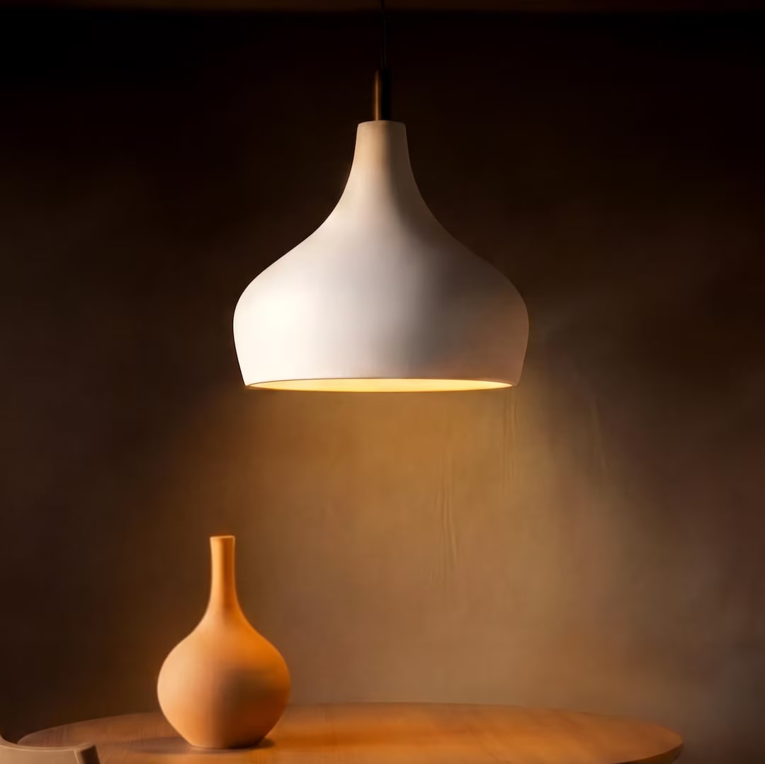 Morning Bell Handmade Ceramic Pendant Light - Natural