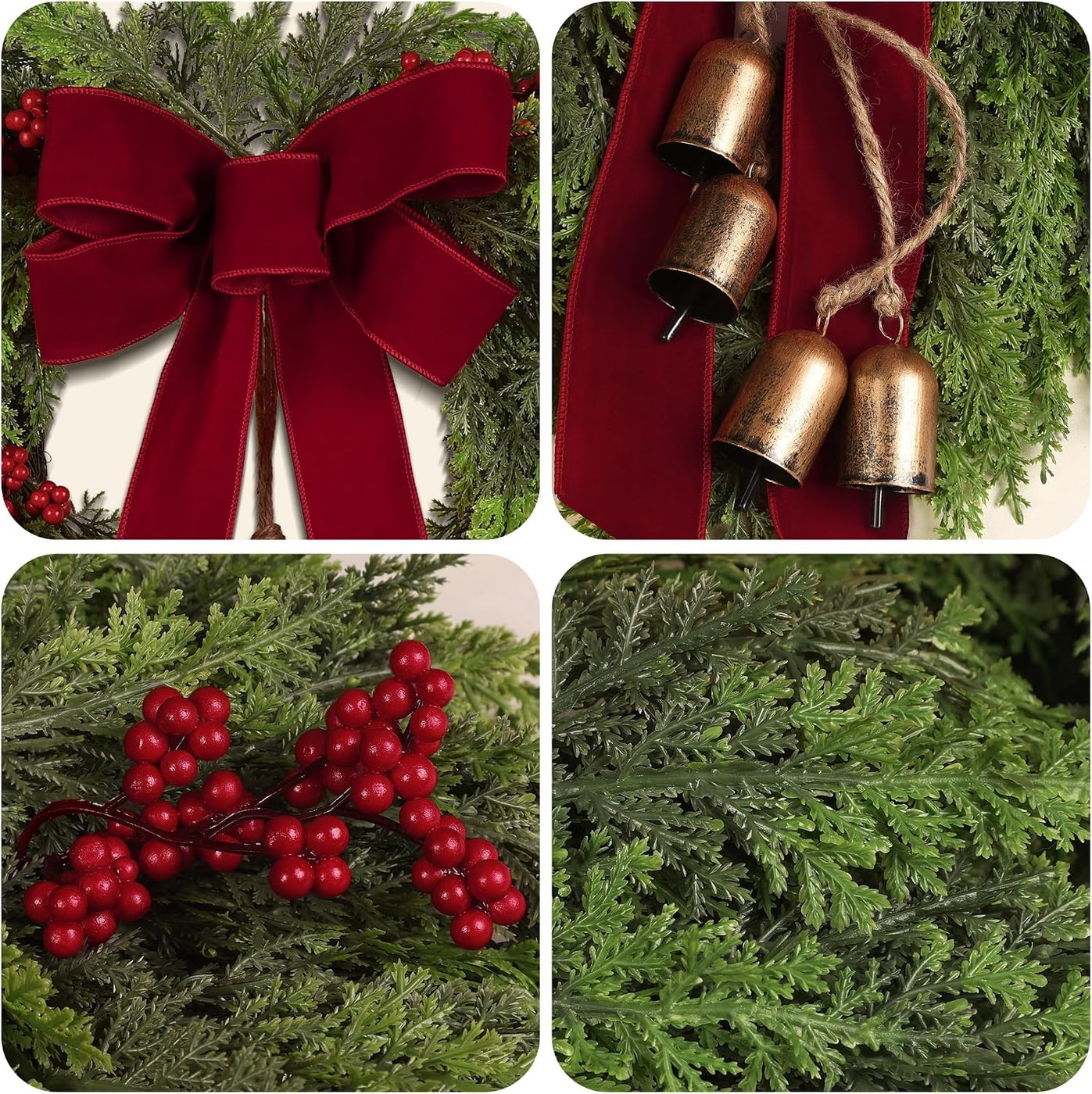 24-Inch Real Touch Norfolk Pine Holiday Wreath - Photo 4