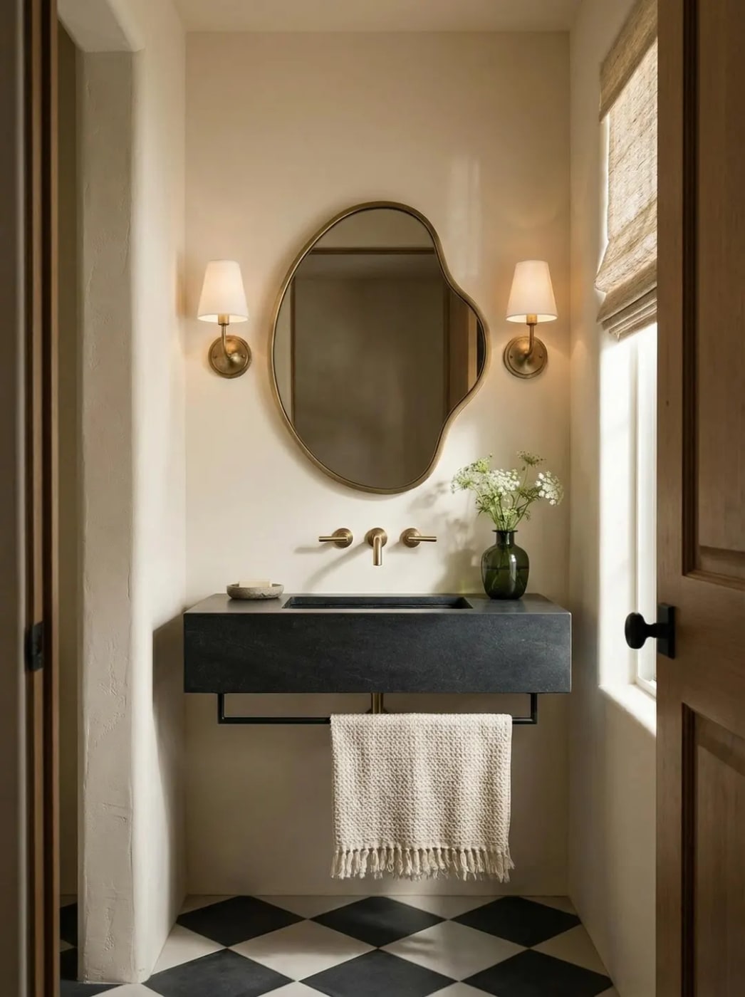 Organic Irregular Brass Wall Mirror - Photo 3