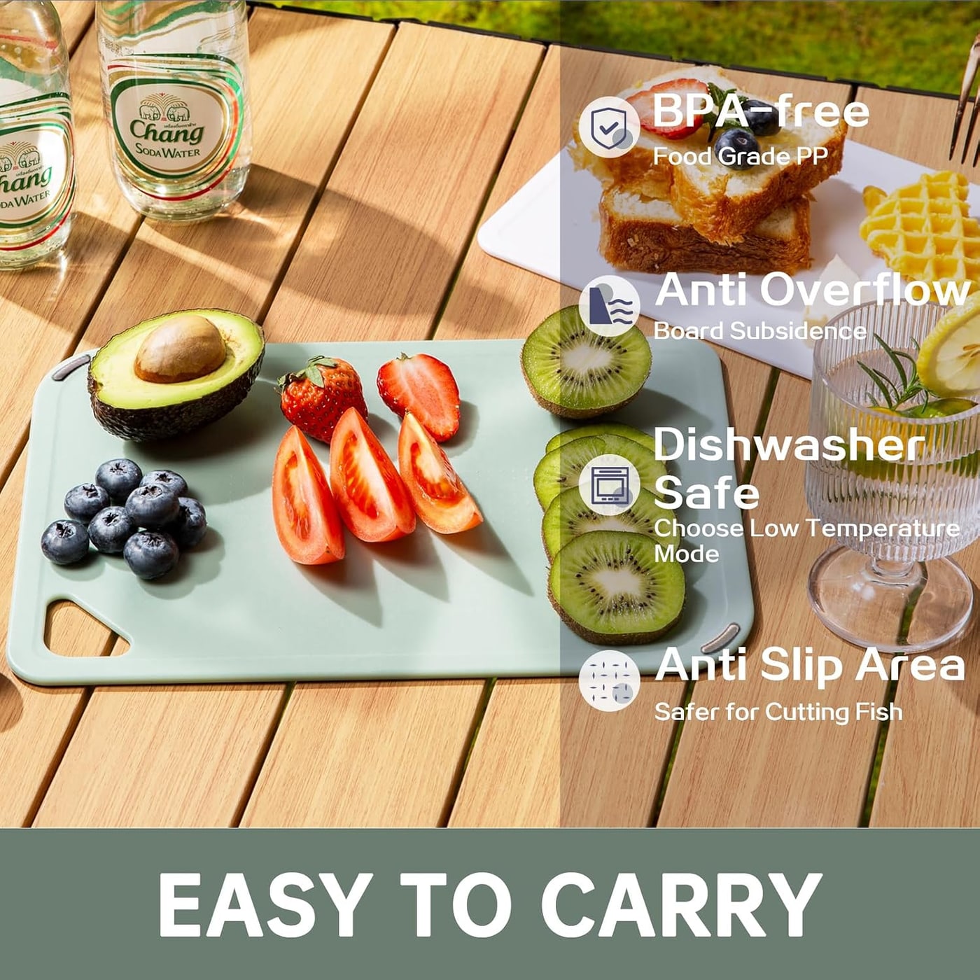 Three-Piece Non-Slip Plastic Cutting Board Set - Photo 3