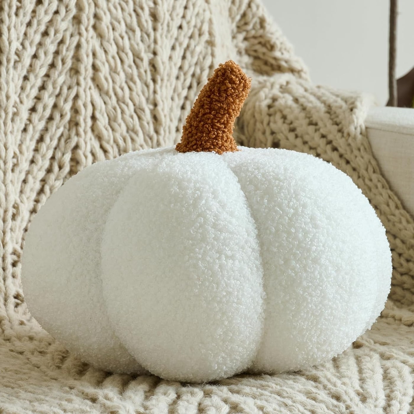 Pumpkin Shaped Throw Pillows for Fall Decor