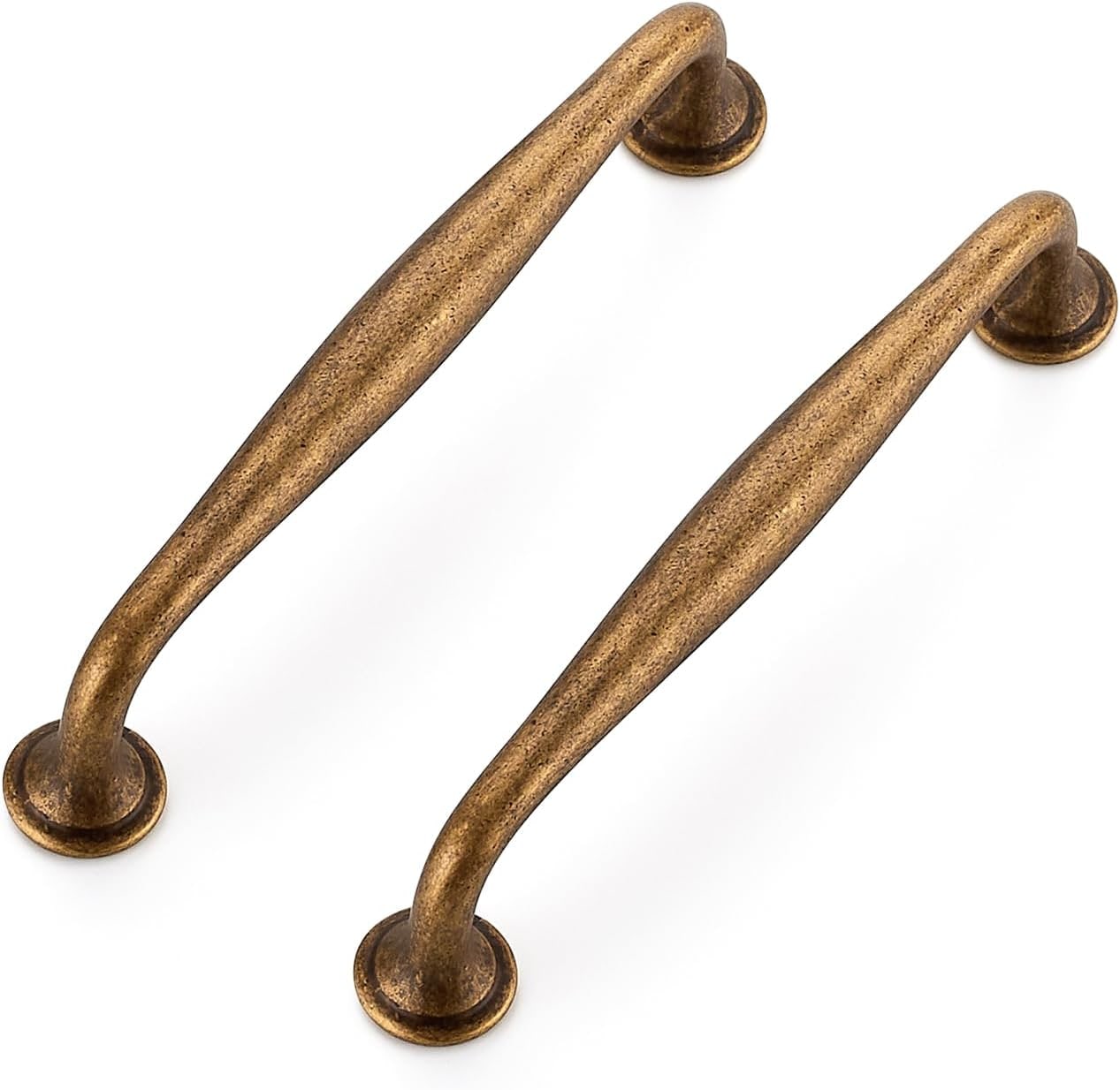 5-Inch Zinc Alloy Cabinet Pulls, 10-Pack - Antique Brass