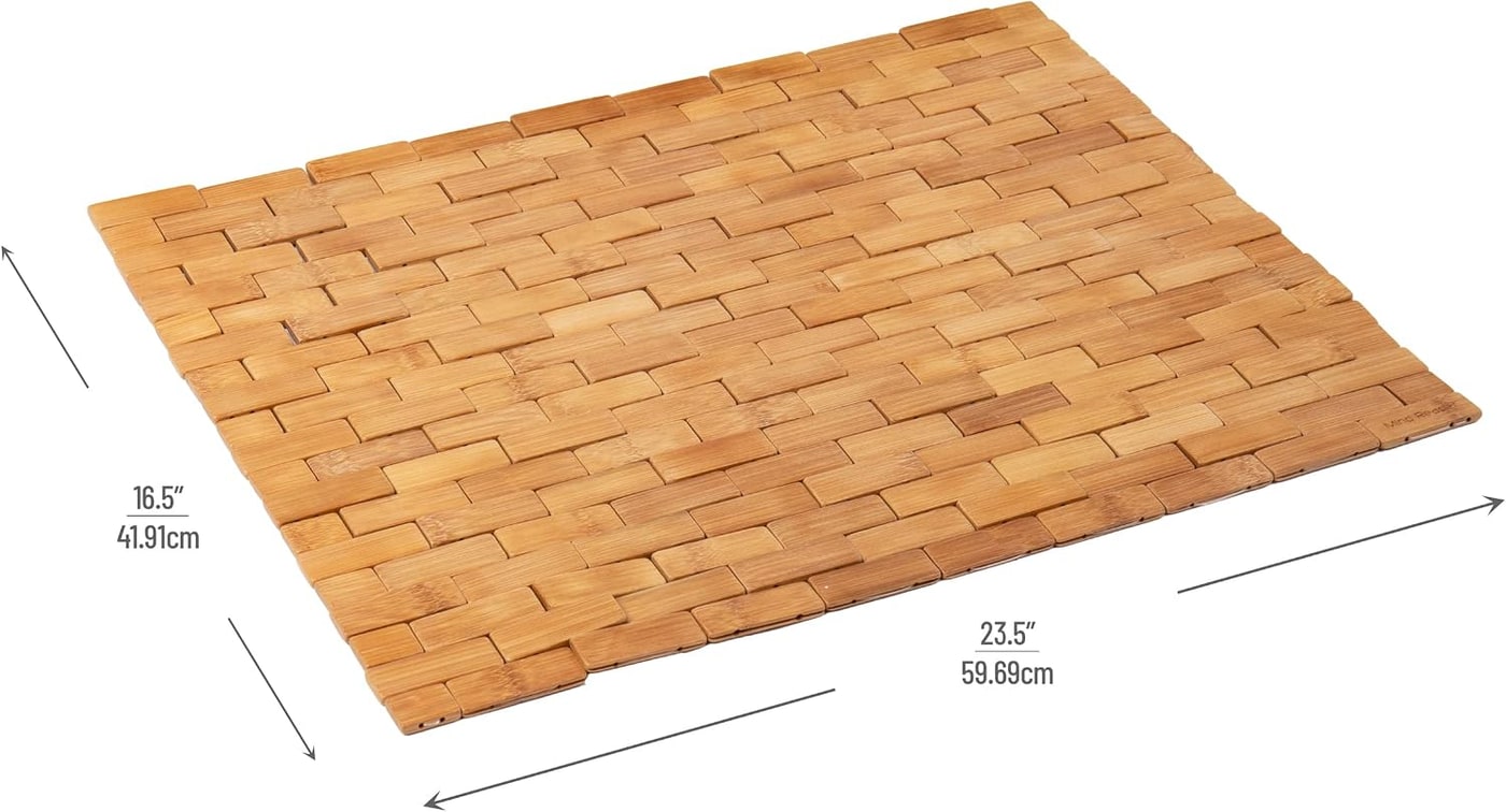 Roll-Up Bamboo Bath Mat - Photo 3