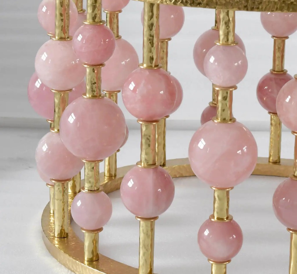 Rose Quartz Crystal Bubble Cocktail Table - Photo 2