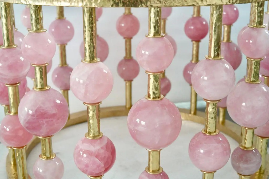 Rose Quartz Crystal Bubble Cocktail Table - Photo 3