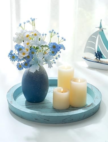 Round Paulownia Wood Candle Plate Tray