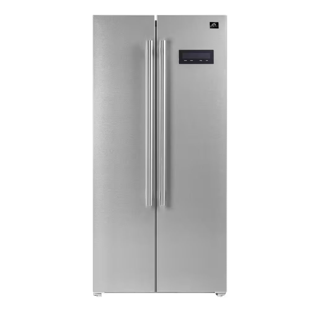 Salerno 33-Inch Side-by-Side Refrigerator - Stainless Steel