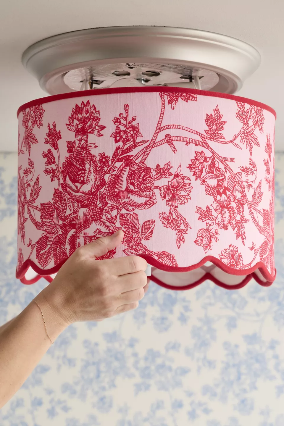 Scalloped Drum Flush Mount Shade Kit - Photo 4