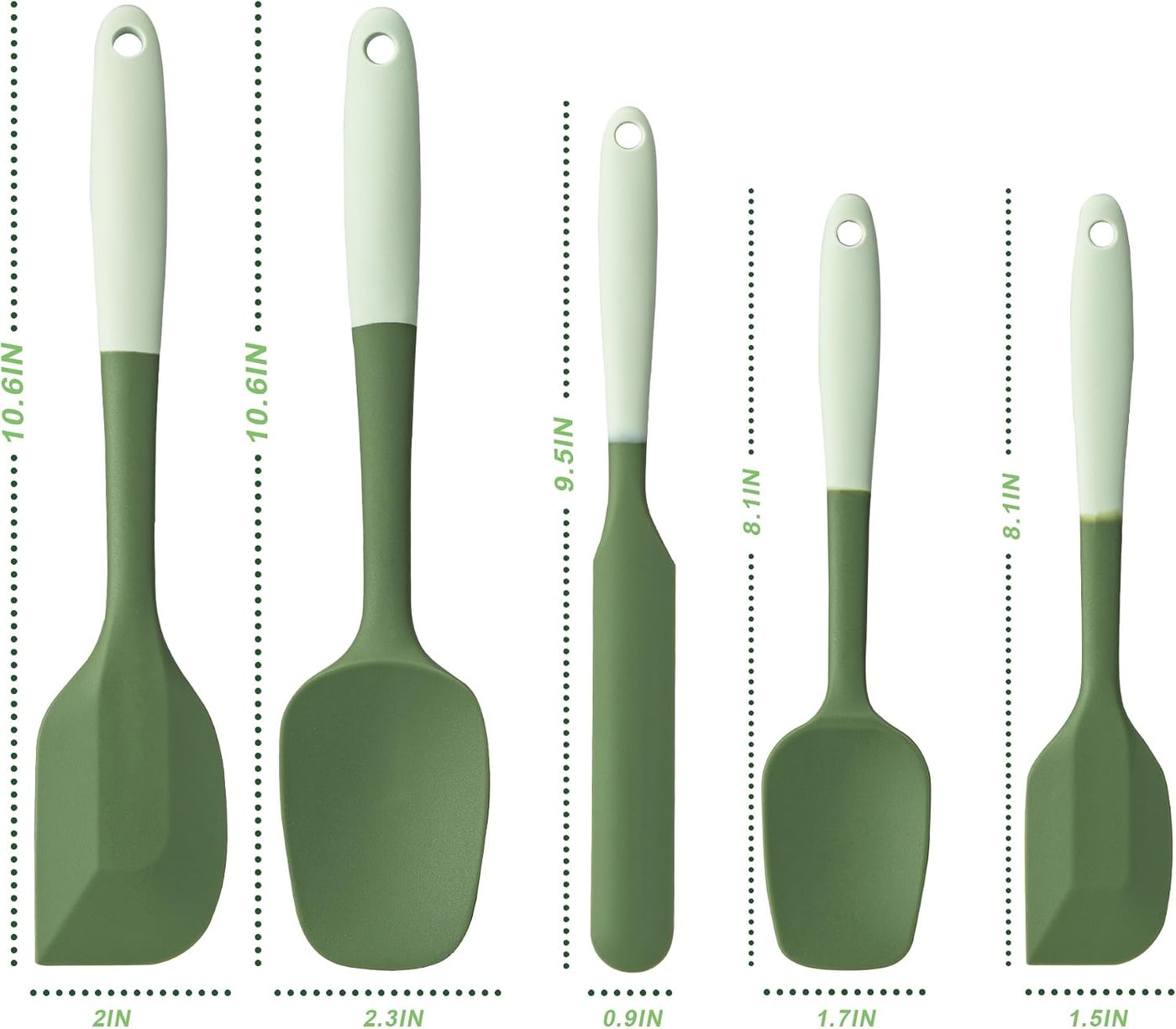 5-Piece Heat-Resistant Silicone Spatula Set - Photo 2