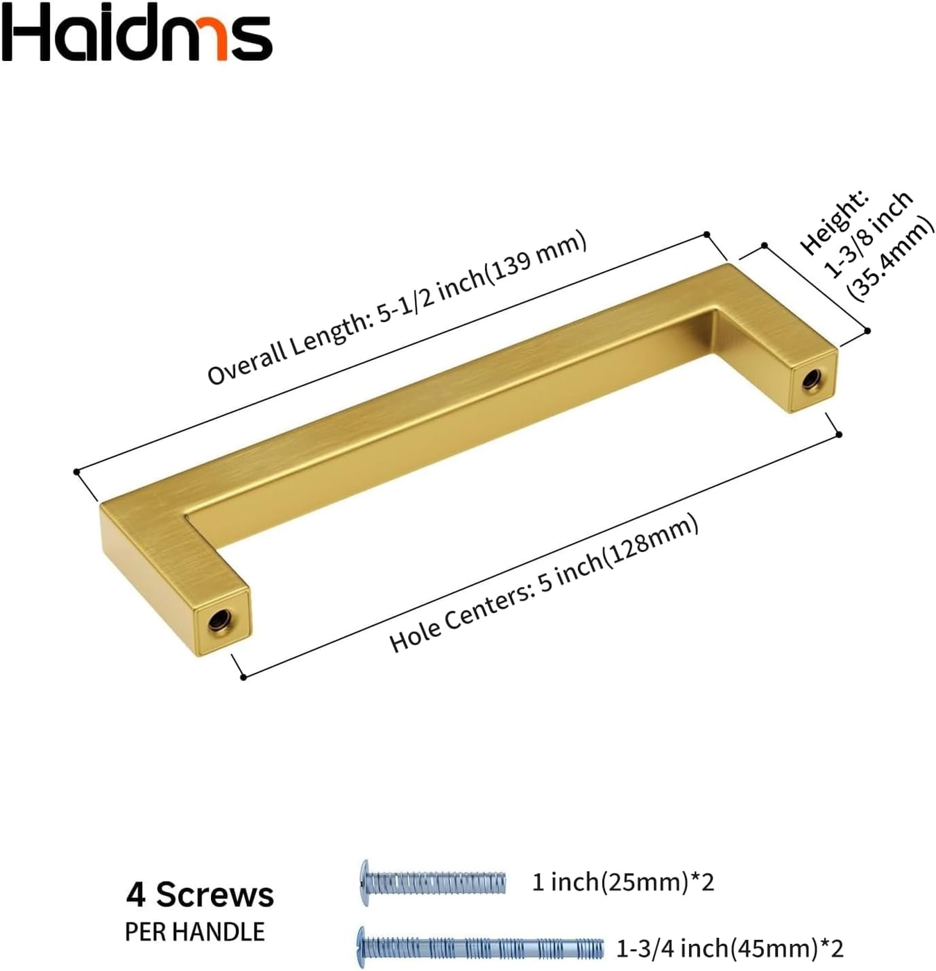 Square Bar Cabinet Pulls, 5-Inch Center (30-Pack) - Photo 2