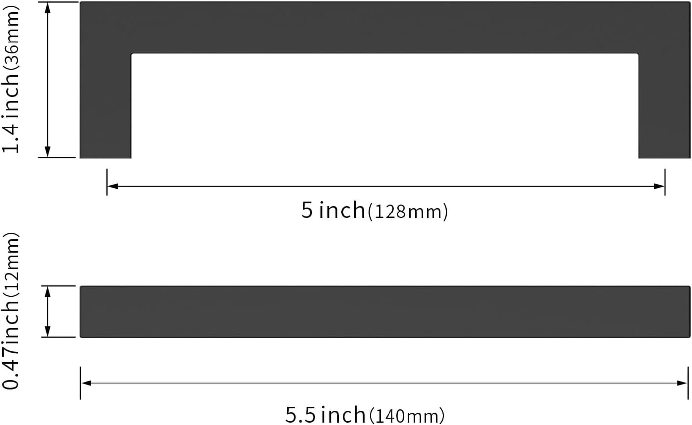 5-Inch Stainless Steel Cabinet Pulls, 10-Pack - Photo 3