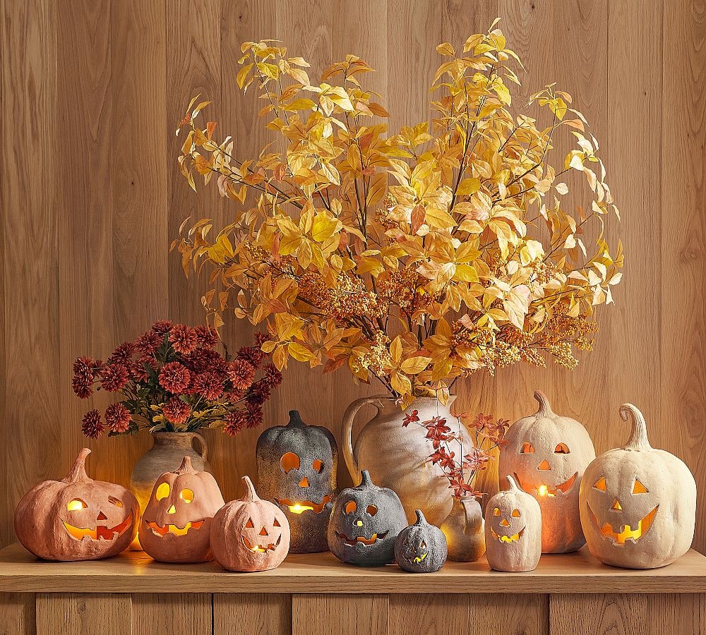 Handcrafted Terracotta Jack-O'-Lantern