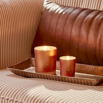 Pumpkin Laurel Scented Candle in Burnt Orange Glass - Photo 4