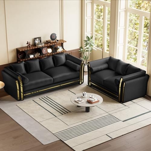 Two-Piece Tufted Velvet Chesterfield Sofa Set - Photo 3