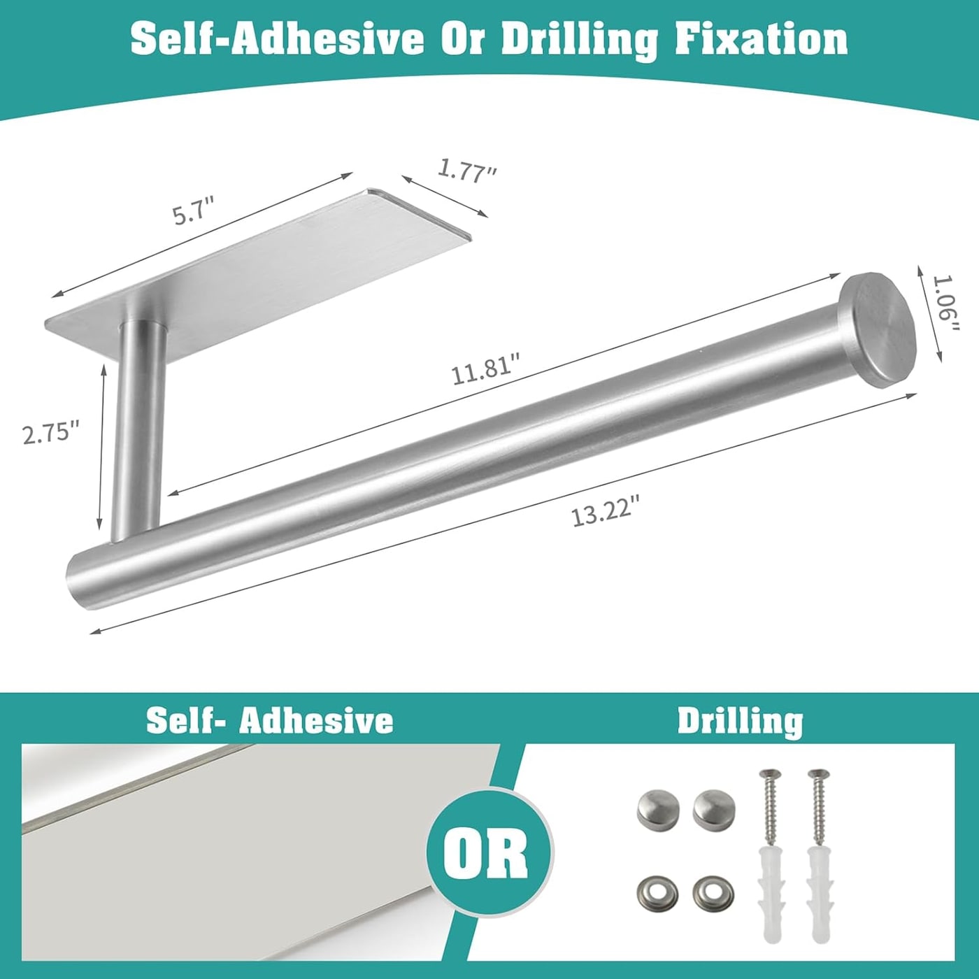 Under Cabinet Stainless Steel Paper Towel Holder - Photo 4
