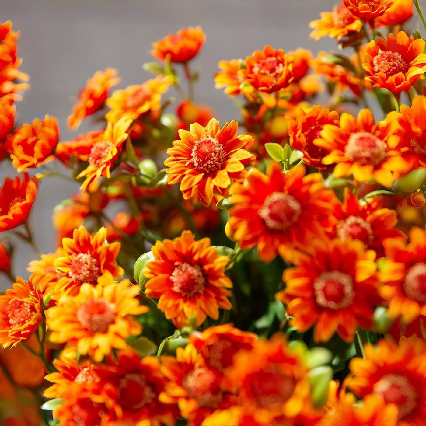 UV-Resistant Fall Mums with Eucalyptus Leaves - Photo 3