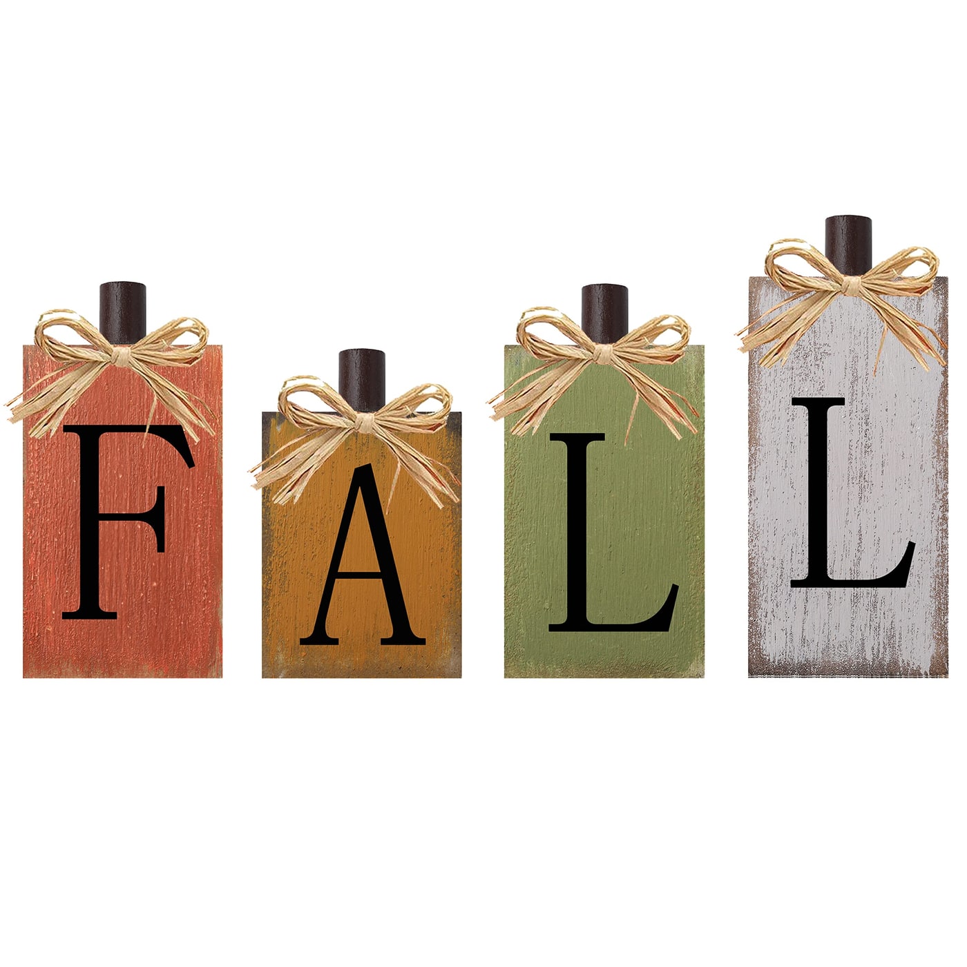 Vintage Farmhouse Harvest Block Table Sign
