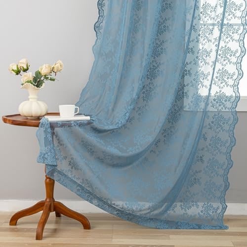Vintage Lace Sheer Curtain Panels