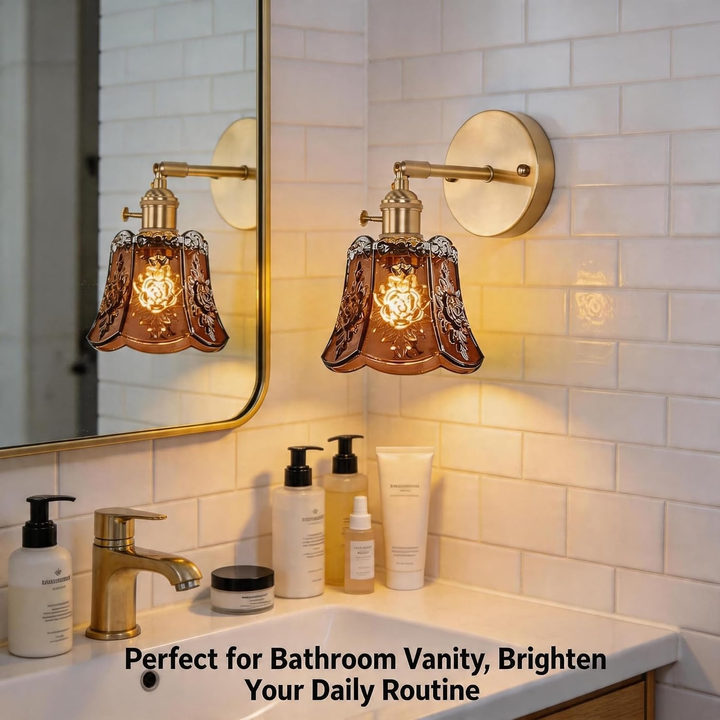 Vintage Wind Chime Glass Wall Sconces, 2-Pack - Photo 4