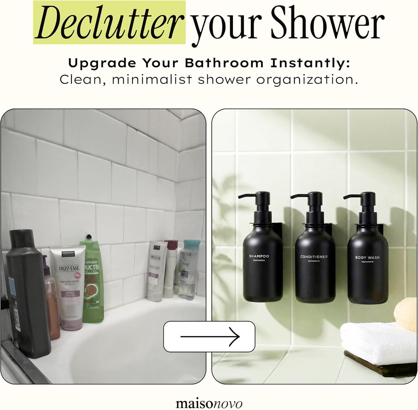 Wall-Mount Shower Dispenser Set of 3 - Photo 3