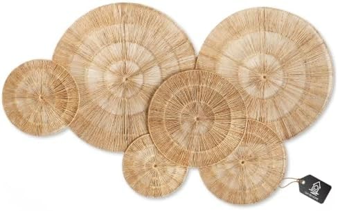 Woven Jute Sunburst Wall Basket Set (6-Piece) - Photo 2