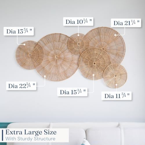 Woven Jute Sunburst Wall Basket Set (6-Piece) - Photo 4