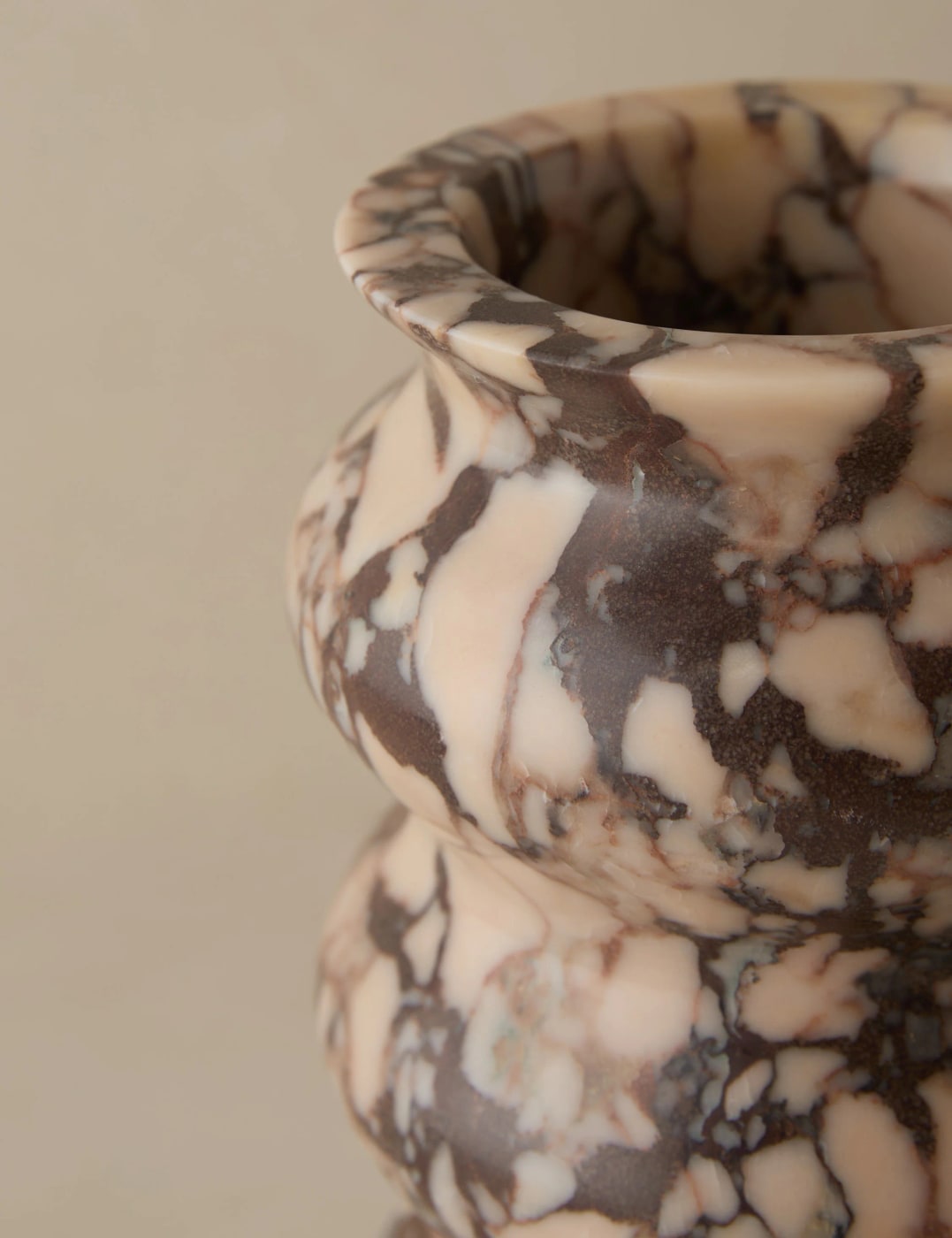 Hand-Carved Rolling Marble Vase - Photo 2