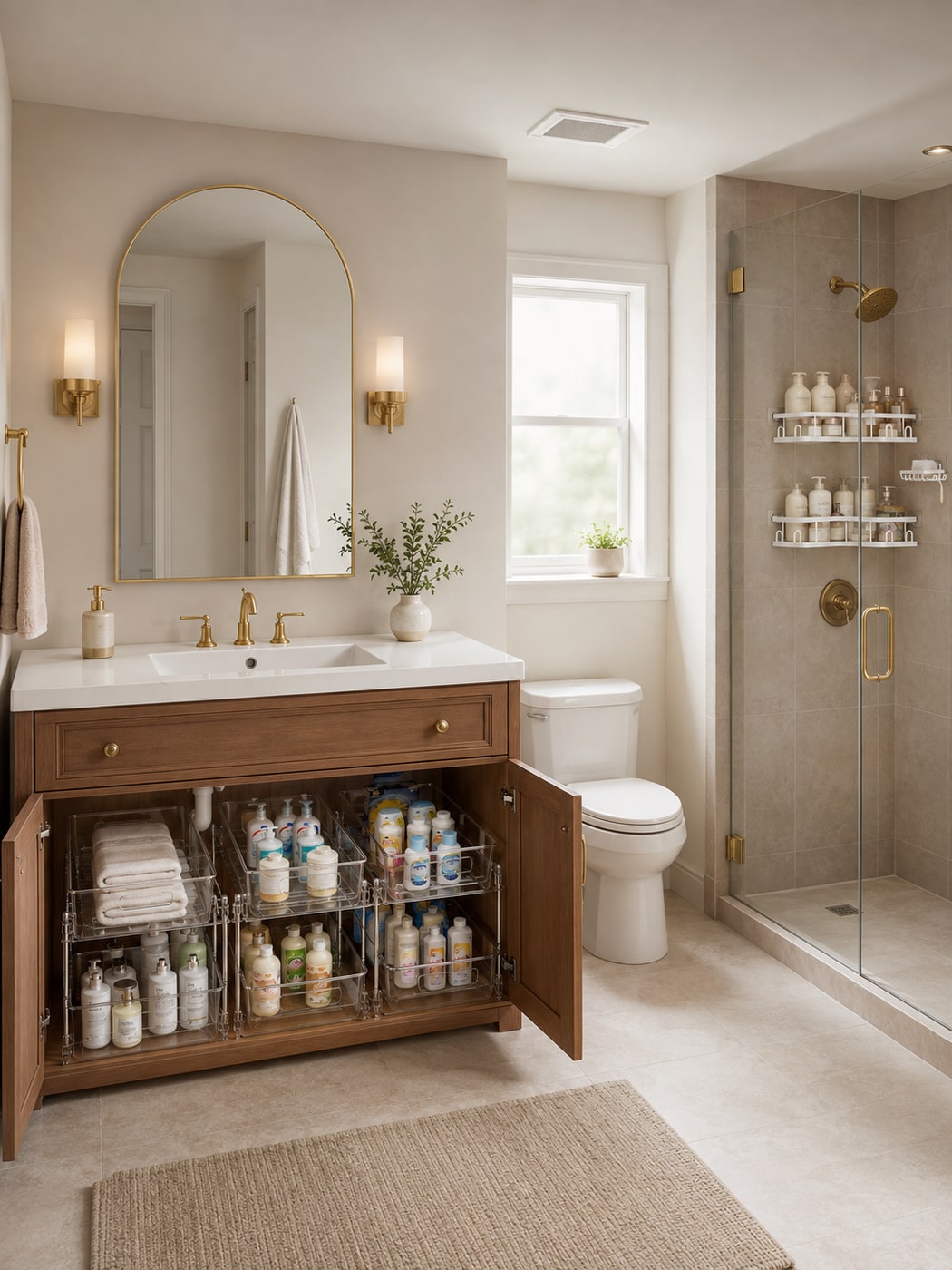 A Streamlined Contemporary Bathroom with Functional Minimalism